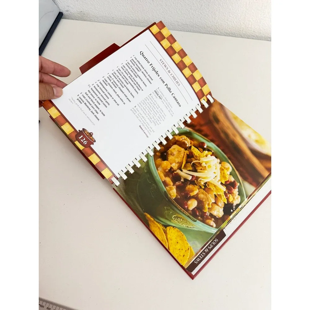Crock-Pot The Original Slow Cooker 3 Books in 1 Cookbook Spiral Bound Tabbed